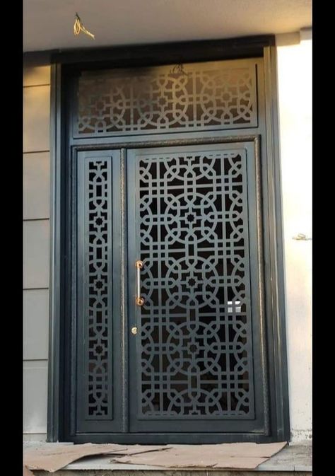 Islamic Door, Cnc Doors, Modern Gate Design, Main Gate Designs, Gate For Home, Car Porch Design, Modern Main Gate Designs, Gate Design Ideas, Iron Security Doors