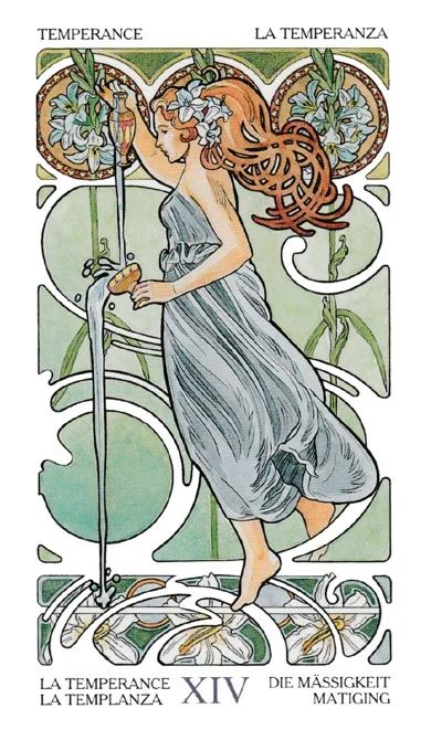 Temperance Tarot Card Meaning - Astrology.com Temperance Tarot Card, Temperance Tarot, Tarot Card Tattoo, Tarot Tattoo, Tarot Major Arcana, Tarot Astrology, Tarot Cards Art, Card Tattoo, Tarot Card Meanings