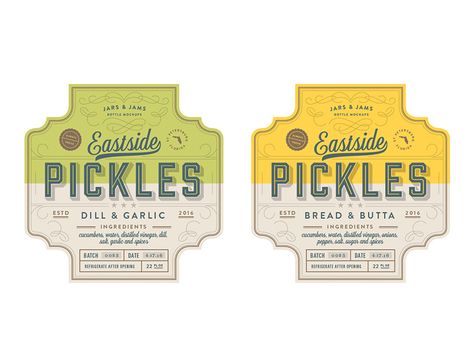 Pickle Label Design, Vintage Food Labels, Jar Packaging, Jar Design, Vintage Packaging, Pickle Jars, Box Packaging Design, Food Packaging Design, Tea Packaging