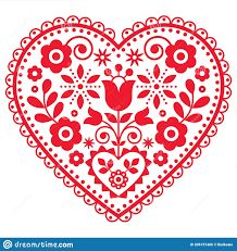 Folk Art Vector Heart Design with Flowers Perfect for Valentine`s Day Greeting Card or Wedding Invitation - Polish Pattern Stock Vector - Illustration of background, love: 206737466 Polish Folk Art Tattoo, Polish Pattern, Black Folk Art, Arrows Graphic, Arte Folk, Polish Folk Art, Folk Art Flowers, Folk Design, Heart Illustration