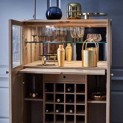 Ercol Furniture, Home Bar Cabinet, Glass Front Cabinets, Barker And Stonehouse, Small Cabinet, Drinks Cabinet, Buffet Cabinet, Practical Storage, Wine Cabinets