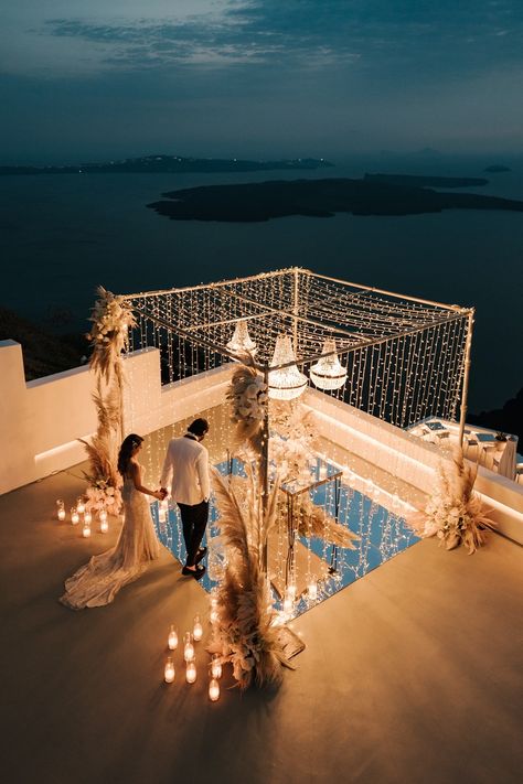 Dana Villas, Romantic Date Night Ideas, Phuket Wedding, Wedding Dress Gallery, Portugal Wedding, Santorini Wedding, Wedding Event Design, Wedding Stage Decorations, Greece Wedding