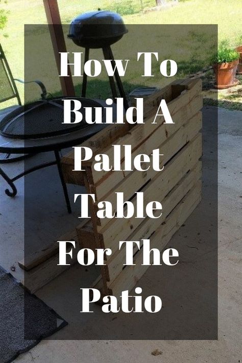 Build the perfect pallet table for your patio. You'll be happy to use it all summer long. #diy | diy home decor | diy home | pallet table | pallets | diy pallets | table | upcycle Deck Diy Ideas, Pallet Patio Table, Pallet Table Outdoor, Patio Deck Ideas, Pallets Table, Table Upcycle, Build Deck, Deck Diy, Diy Patio Table