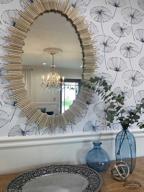 How To Frame An Oval Bathroom Mirror Diy, Frame An Oval Mirror Diy, Mirror Decor Diy Frame, Oval Mirror Frame Diy, Mirror Frame Makeover Diy, Diy Mirror Frame Decoration Ideas, Diy Decorative Mirror Frames, Round Mirror Frame Diy, Diy Oval Mirror Frame Ideas