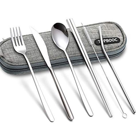 Camping Dinnerware, Portable Utensils, Camping Cutlery, Spoon Fork Knife, Stainless Steal, Cutlery Sets, Spoon Fork, Stainless Steel Flatware, Water Proof Case