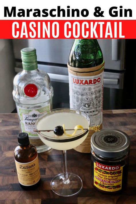 Learn how to make a classic Casino Cocktail featuring Luxardo Maraschino Liqueur, gin, lemon juice, orange bitters and a cherry garnish. Luxardo Cherries, Refreshing Summer Dinners, Easy Gin Cocktails, Maraschino Liqueur, Champagne Drinks, Orange Bitters, Gin Liqueur, Gin Lemon, Sour Fruit