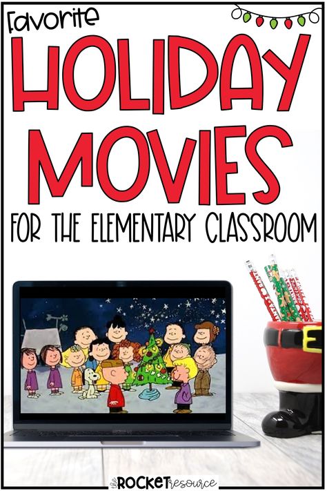 Day Before Christmas Break Activities, Christmas Movie Day At School, Last Day Before Christmas Break, Week Before Christmas Break Activities, Classroom Movie Day, Classroom Holiday Party Ideas, Christmas Classroom Ideas, Christmas In The Classroom, Movie Lesson Plans