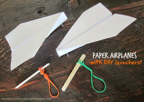 Fun Experiments For Kids, Make A Paper Airplane, School Age Activities, Airplane Crafts, Airplane Party, Brownie Girl Scouts, Diy Papier, Paper Airplane, Stem Projects