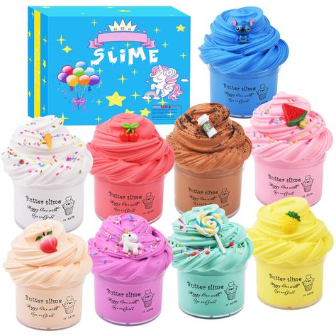 Cherry Ice Cream Cake, Slime Making Kit, Diy Butter, Slime Kits, Cherry Ice Cream, Slime Toy, Butter Slime, Fruit Slices, Slime Kit