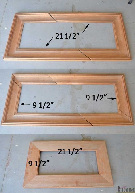 When the wrong sized picture frame is too good of a deal to pass up, use these tips to easily resize a wood picture frame. Frame Upcycle, Build A Picture Frame, Diy Photo Frame Cardboard, Framing Inspiration, Upcycle Frames, Picture Frame Diy, Door Picture Frame, Diy Doors, Frames Diy