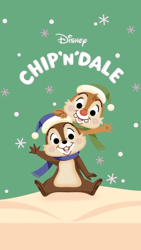 Chip N Dale Christmas, Chip N Dale Wallpaper, Chip And Dale Wallpapers, Phone Wallpaper Kawaii, Disney Chip And Dale, Cute Drawlings, Mouse Wallpaper, Chip N Dale, Wallpaper Disney