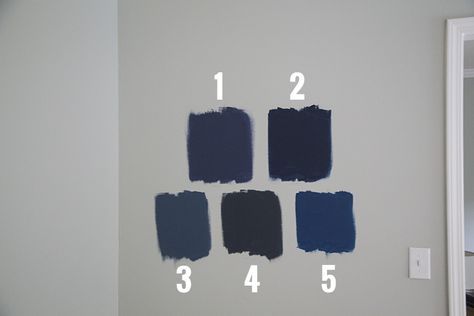 2 — Benjamin Moore Old Navy (2063-10) or 4 — Benjamin Moore Hale Navy (HC-154) 1- she says reads as purple... Best Navy Blue Paint Colors, Interior Painting Tips, Navy Blue Houses, Dark Blue Paint Color, Navy Paint Colors, Navy Blue Paint Colors, Hale Navy Benjamin Moore, Blue Houses, Navy Blue Paint