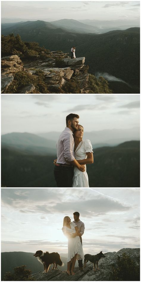 Pre Wedding Shoot Mountains, Prewedding Mountain Photo Ideas, Engagement Photos Georgia, Moody Mountain Engagement Photos, Elope Mountain Wedding, Wilderness Engagement Photos, Alberta Engagement Photos, Mountaintop Engagement Photos, Mountain Couple Shoot