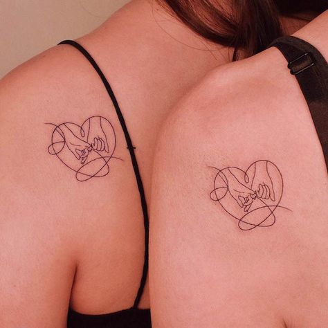 Tiny Mother Daughter Tattoos, Mum And Daughter Tattoo, Unique Minimalist Tattoo, Mommy Daughter Tattoos, Minimalist Tattoo Design, Mum Tattoo, Mama Tattoo, Mom Daughter Tattoos, Tiny Heart Tattoos