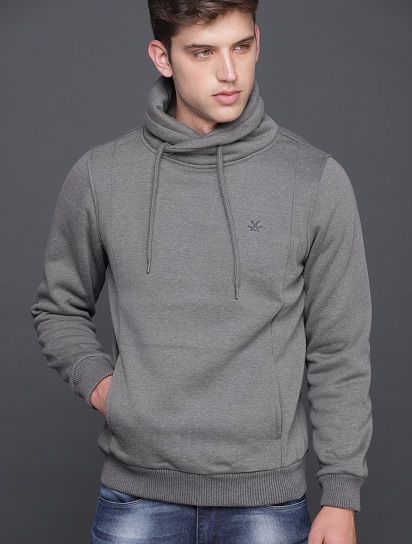 Wrogn High Neck Sweatshirt For Men Best Hoodies For Men, Best Hoodies, Mens Smart Casual Outfits, Turtle Neck Men, High Neck Sweatshirt, Colorful Sweatshirt, Plain Sweatshirt, Smart Casual Men, Men Fashion Casual Shirts