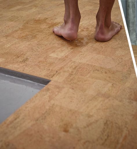 WE Cork | Cork Flooring, Tiles, Underlayment & Products Cork Insulation Walls, Cork Herringbone Floor, Cork Parquet Floor, Cheap Durable Flooring, Cork Penny Tile, Modern Cork Flooring, Wallpaper Floors Ideas, Cork Flooring Uk, Bathroom Cork Floor