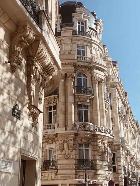 #paris #parisaesthetic #parisvibes #parisian #europeaneasthetic #parisianviews #france #french Champs Elysees Aesthetic, Old France Aesthetic, Old French Aesthetic, Parisian Buildings, Buildings In Paris, Parsons Paris, Golden Empire, 20th Century Aesthetic, Paris Buildings