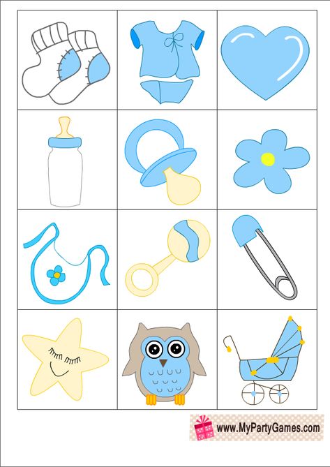 Who am I? Free Printable Game in Blue Color Cute Objects, Chocolate Template, Ice Breaker Game, Free Printable Baby Shower Games, Babyshower Party, Free Printable Games, Classroom Birthday, Baby Printables, Unisex Baby Shower