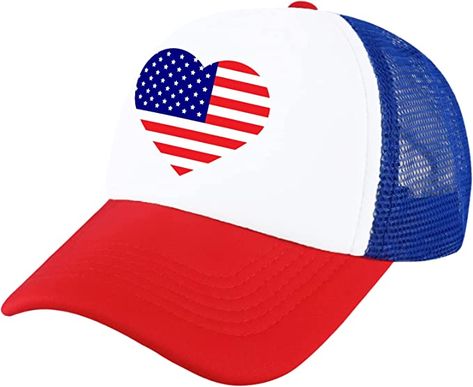 Amazon.com: American Flag Hat 4th of July Trucker Hat USA Merica Baseball Cap Labor Day US Patriotic Snapback Hats : Clothing, Shoes & Jewelry American Flag Hat, Flag Hat, 4th Of July Outfits, Holiday Wardrobe, Blue Outfit, Hats Vintage, Red White Blue, Snapback Hats, Summer Wardrobe