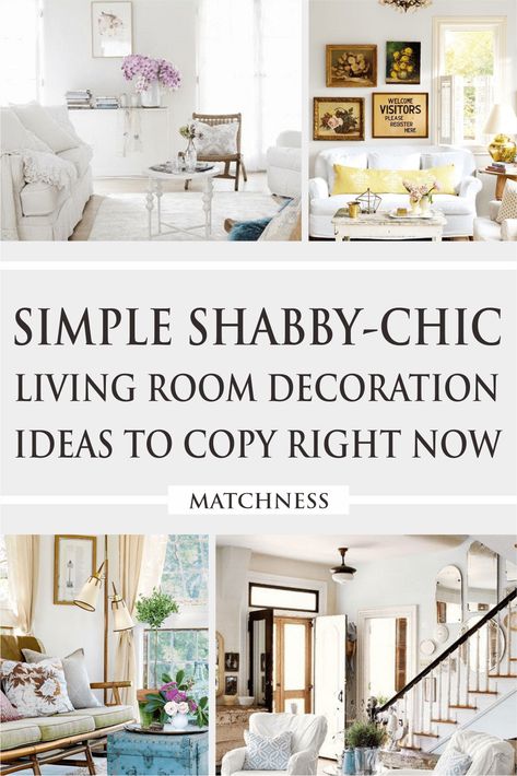 Simple Shabby-chic Living Room Decoration Ideas to Copy Right Now ~ Matchness.com Shabby Chic Decor Living Room Farmhouse, Minimal Livingroom, Small Condo Living, Fancy Living Rooms, Shabby Chic Decor Living Room, Living Room Decoration Ideas, Condo Living Room, Small Condo, Living Tv