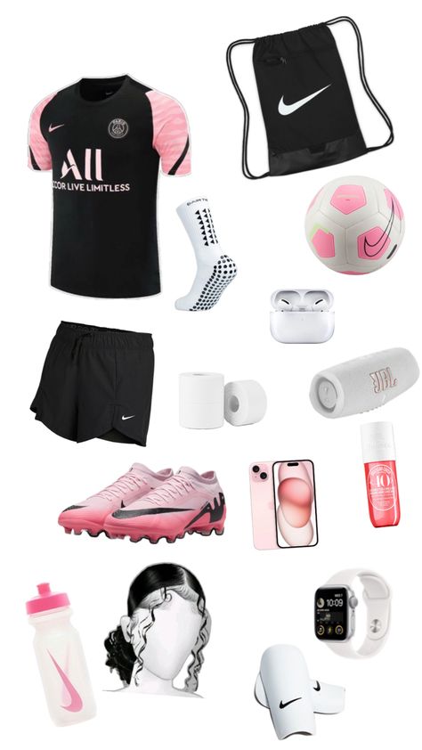 outfit and packlist for soccer practice Casual Athletic Outfits, Soccer Girls Outfits, Womens Soccer Cleats, Soccer Essentials, Best Soccer Cleats, Soccer Bag, Entrainement Football, Nike Football Boots, Soccer Season