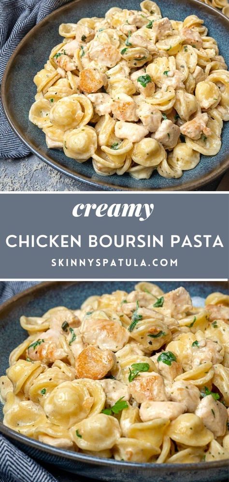 Try New Recipes, Dinner With Boursin, Healthy Dinner Recipes Easy Clean Eating, Mini Pasta Shell Recipes, Shrimp Pasta Recipes Boursin, Boursin Tortellini, Chicken Boursin Pasta, Fast Chicken Dinner Recipes, Soft Meals After Surgery Teeth