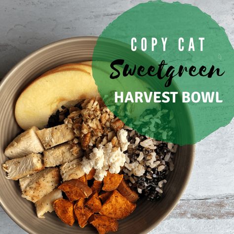 Copy Cat Sweet-Green Harvest Bowl – Musing with Mel Sweet Green Harvest Bowl Recipe, Sweet Greens Harvest Bowl, Sweet Green Harvest Bowl, Salad At Home, Plant Recipes, Harvest Bowl, Cat Sweet, Cubed Sweet Potatoes, Balsamic Vinaigrette Dressing