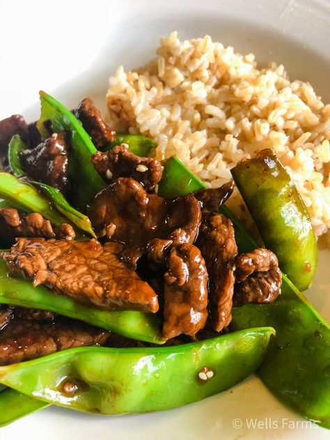 Beef And Snap Peas, Beef And Pea Pods, Snow Pea Stir Fry, Fry Ideas, College Dinners, Snow Peas Recipe, Tip Roast, Beef Stir Fry Recipes, Snow Pea