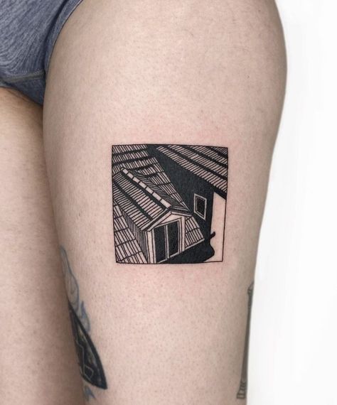 Square Scene Tattoo, Tattoo In Square, Weird Tattoos Creative, Square Tattoo Ideas, Coverup Tattoo Ideas For Women Cover Up, Square Tattoos, Creative Tattoos For Women, Small Coverup Tattoo Ideas, Victor Tattoo