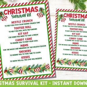 Editable Staff Survival Kit Printable Employee Appreciation - Etsy UK Christmas Survival Kit, Holiday Survival Kit, Candy Bar Poster, Team Appreciation, Survival Kit Gifts, Staff Appreciation Gifts, Survival Kit For Teachers, Teacher Survival, Winter Gift Ideas