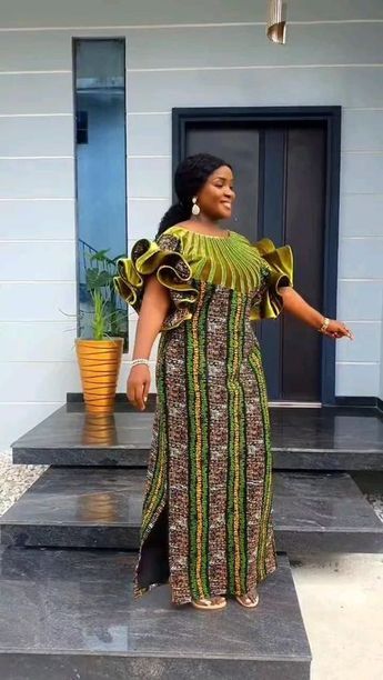 Ankara Dress For Mothers, Ankara Style For Mummy, African Ankara Dresses For Women, Ankara Bubu Gown Styles For Plus Size, Long Bubu Ankara Gown Styles, Ankara Bubu Dress Styles, Long Gown For Ankara, Long African Dresses Ankara Clothing, Ankara Dress Styles Long