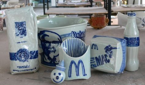 Fast food packaging | The final result of this piece is less… | Flickr Fast Food Packaging, Koti Diy, Food Sculpture, Keramik Design, Ceramics Pottery Art, Ceramics Ideas Pottery, Diy Clay Crafts, Clay Ceramics, Ceramic Clay