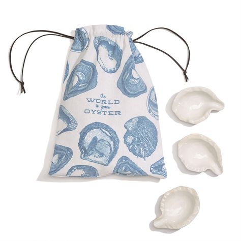 Ceramic Oyster, Shrimp Cocktails, Oysters Rockefeller, Baking Dish Set, The World Is Your Oyster, World Is Your Oyster, Holiday Cocktail Party, Oyster Plates, Condiment Holder