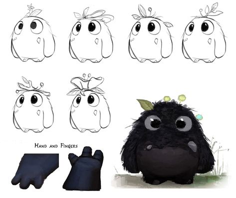 Cute Monster Concept Art, Cute Animated Characters, Cartoon Concept Art, Spirit Illustration, Animation Concept Art, Cute Monster Illustration, Kena Bridge Of Spirits, Character Monster, Spirits Art