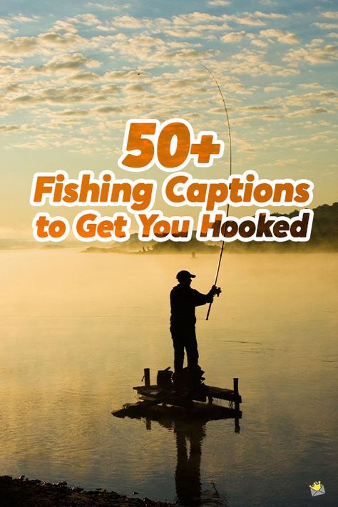 50 Fishing Captions to Get You Hooked. Cute Fishing Quotes, Fisherman Quotes Life, Fishing Quotes Funny Hilarious, Fish Captions Instagram, Fish Captions, Fish Quotes Funny, Fishing Quotes Inspirational, Fishing Captions, Fishing Birthday Quotes