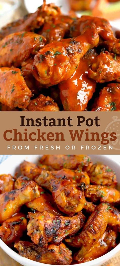 Instapot Wings, Appetizer Chicken, Instant Pot Chicken Wings, Honey Garlic Wings, Honey Garlic Chicken Wings, Gf Meals, Frozen Chicken Wings, Garlic Chicken Wings, Sunday Football