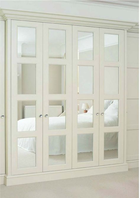 18 Amazing Mirror Closet Door Ideas | Decor Home Ideas Mirrored Closet Doors, Mirrored Closet, Bedroom Closet Doors, Interior Design Blogs, Closet Door Makeover, Mirror Closet Doors, Mirrored Doors, Ikea Closet, Ikea Pax Wardrobe