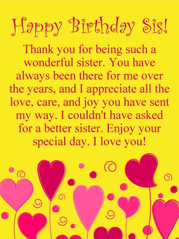 Happy Birthday Card For Sister, Prayers For Sister, Happy Birthday Wishes For Him, Birthday Greetings For Sister, Happy Birthday Wishes Sister, Birthday Card For Sister, Happy Birthday Wishes For A Friend, Happy Birthday Sister Quotes, Happy Birthday Typography