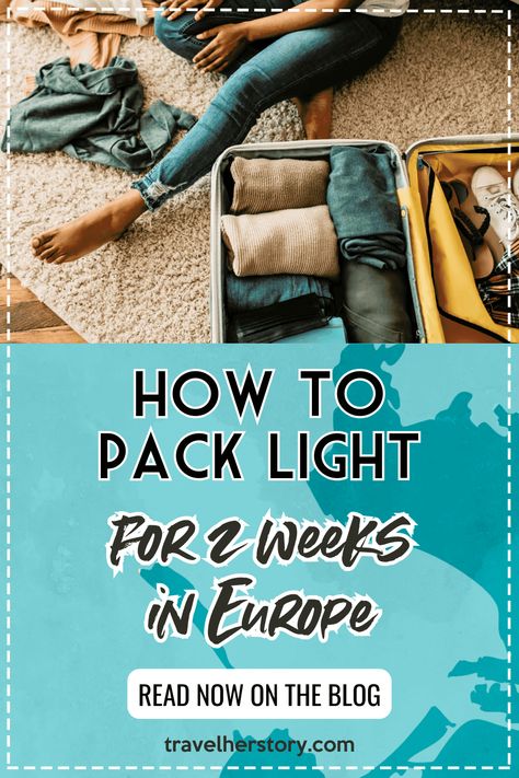 Before you even get to the Guinness Storehouse, Buckingham Palace, or Versailles, you'll need to pack light for Europe, as you don't want to drag a heavy suitcase around with you! I've had to pack light for my trips to Europe as I brought only one suitcase and stayed in hostels. You can adapt this list for carry-on luggage should you wish to. Whether you need to learn how to pack light for 2 weeks in Europe in spring, summer, fall, or winter, this will help you. I promise! How To Pack Light For Two Weeks, How To Pack A Carry On For 2 Weeks Europe, How To Pack Carry On For Two Weeks, How To Pack For 2 Weeks, Packing For 2 Weeks Summer, How To Pack For 2 Weeks In Europe Summer, Travel Light Packing Carry On, How To Pack Light For Europe, Pack Carry On For 2 Weeks