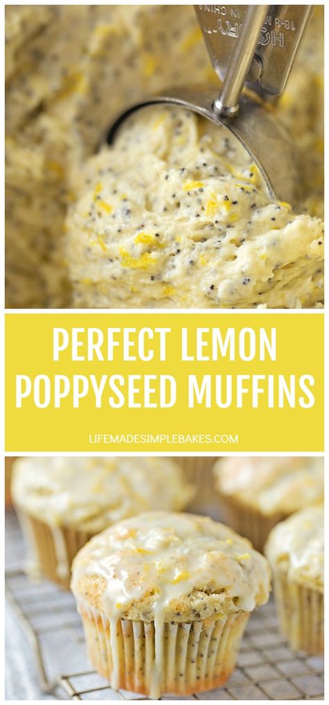 Fluffy Muffins, Lemon Poppy Seed Muffins, Life Made Simple, Muffins Breakfast, Seed Muffins, Bakery Style Muffins, Poppy Seed Muffins, Lemon Poppyseed Muffins, Lemon Poppy Seed