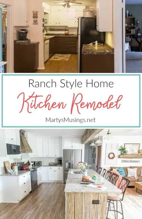 Ranch Style Kitchen, Small Galley Kitchen Remodel, Ranch Kitchen Remodel, Ranch House Remodel, Ranch Remodel, Load Bearing Wall, Home Remodeling Diy, Small Remodel, Kitchen Remodel Before And After