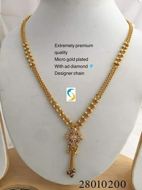 Simple Necklace Designs, Gold Jewels Design, New Gold Jewellery Designs, Gold Earrings Models, Modern Gold Jewelry, Beautiful Gold Necklaces, Handmade Gold Jewellery, Gold Chain Design, Fancy Jewellery Designs