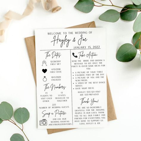 @hayleymariedesigns shared a photo on Instagram: “Newest Etsy shop listing ✨ This fun wedding infographic can be used for so many things throughout your wedding weekend: -Program for…” • Apr 26, 2022 at 9:06pm UTC Relationship Dates, Photo Table Numbers, Crest Wedding Invitations, Beach Wedding Planning, Fun Wedding Programs, Wedding Infographic, Wedding Programs Template, From Tiktok, Wedding Welcome Bags