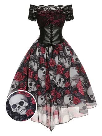 Shop Vintage Halloween Clothes Online | Retro Stage Rosie Core, Punk Dresses, Goth Culture, Goth Dresses, Corp Goth, 1950s Halloween, Halloween Mode, Style Vert, Retro Stage