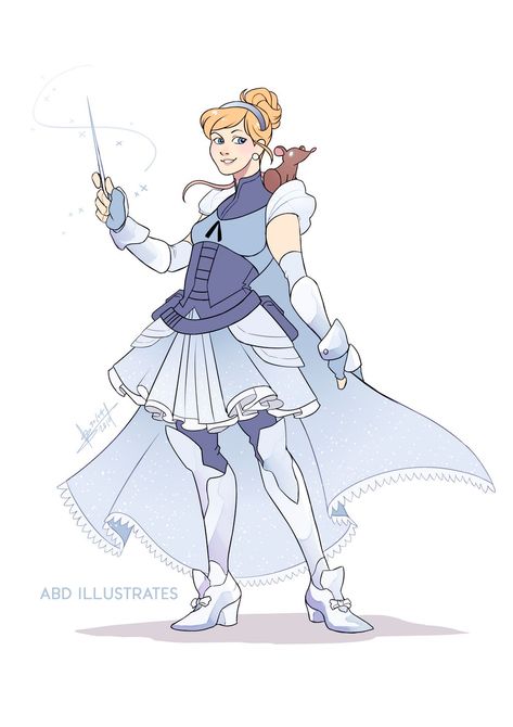 Cinderella Character Design, Disney Dnd Characters, Abd Illustrations, Dnd Disney, Disney Dnd, Disney Heroes, Disney Dragon, Art Disney, Fairy Godmother