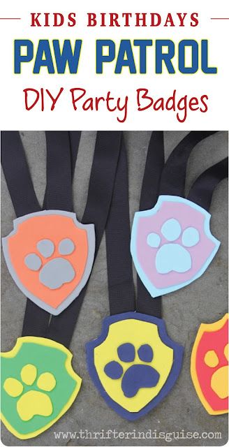 Diy Paw Patrol Party, Paw Patrol Party Games, Diy Paw Patrol, Paw Patrol Masks, Paw Patrol Badge, Summer Crafts For Toddlers, Paw Patrol Decorations, Summer Preschool Activities, Art Activities For Toddlers