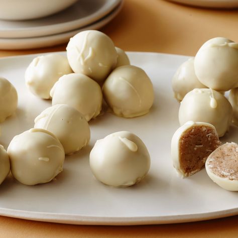 Snickerdoodle Cookie Dough Truffles by Food Network Kitchen Snickerdoodle Cookie Dough, Snicker Doodle, Home Made Candy, Snickerdoodle Cookie, Cookie Dough Truffles, Truffles Recipe, Small Microwave, Truffle Recipe, Dessert Bread