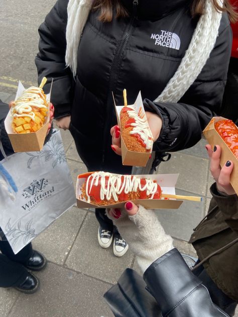 Corndogs Aesthetic, London Chinatown Food, London Chinatown Aesthetic, Chinatown Food, London Ideas, Chinatown London, Dream Reality, Aesthetic London, London Vibes