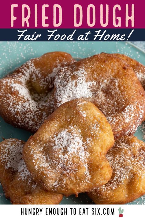 Fried Dough Recipes, Fried Bread Recipe, Bread Dough Recipe, Carnival Food, Fair Food, Sweet Dough, Food At Home, Dough Ingredients, Fry Bread