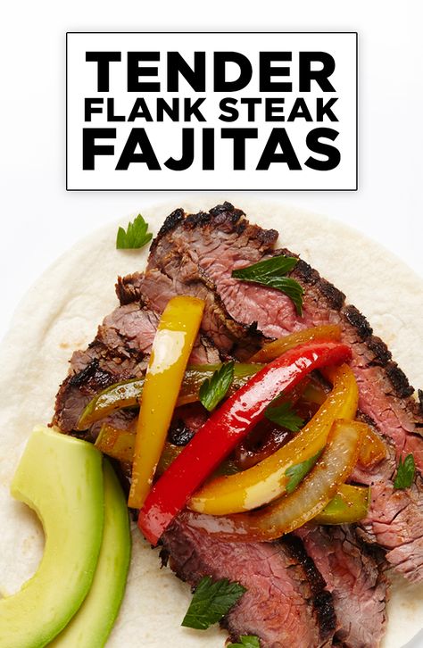 Flank Steak Fajita Marinade, Grilled Fajitas, Steak Fajita Marinade, Flank Steak Fajitas, Marinade Flank Steak, Flank Steak Tacos, Recipes Steak, Steak Fajita Recipe, Fajita Marinade